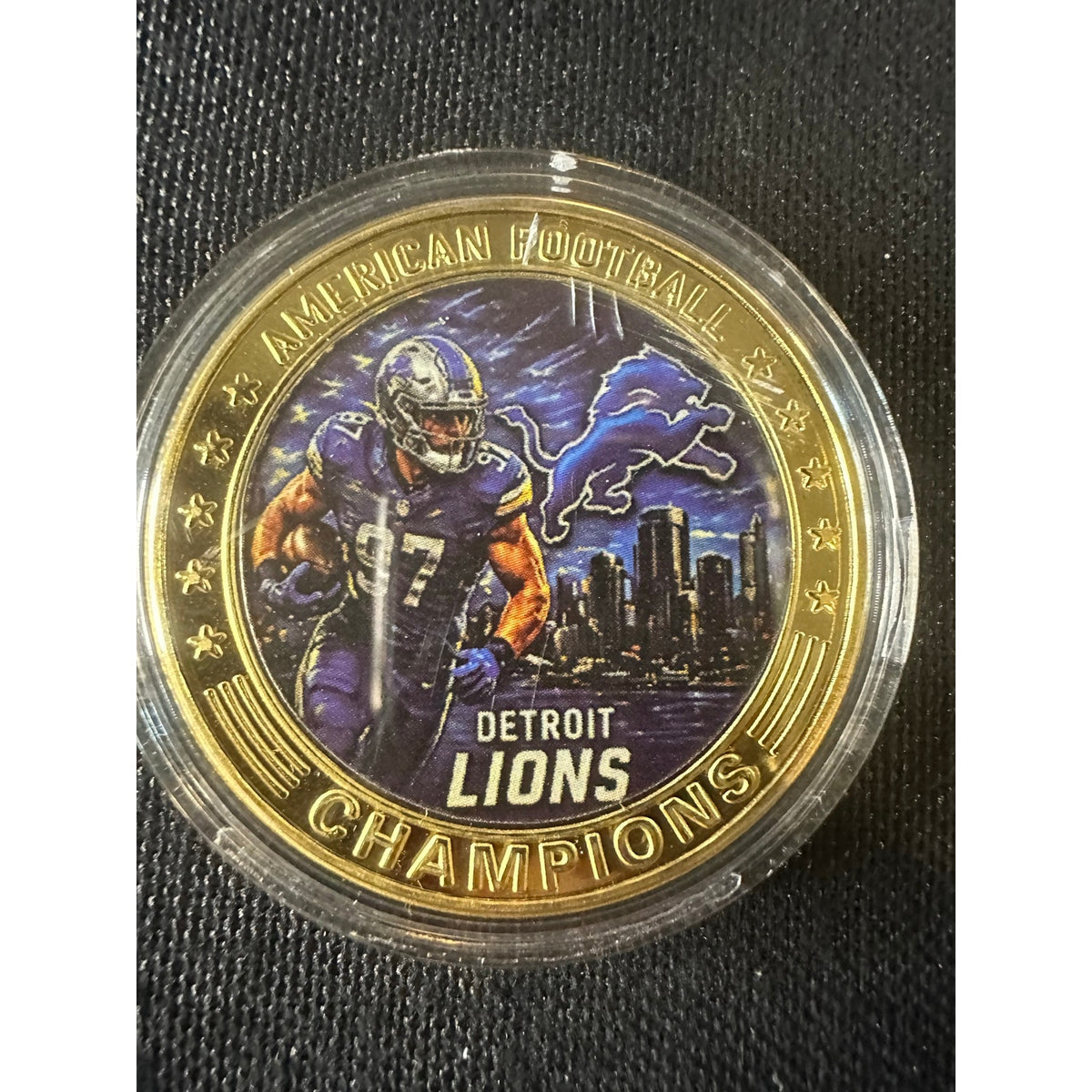Detroit Lions NFL Collectible Coin Football Helmet Sports Fan Gift