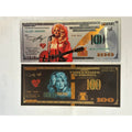 Dolly Parton Gold & Silver Tone Foil $100 Novelty Notes 2 Piece Set
