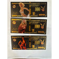 Playboy 8-Piece Black & Gold Foil Novelty Note Set Adult Collectibles