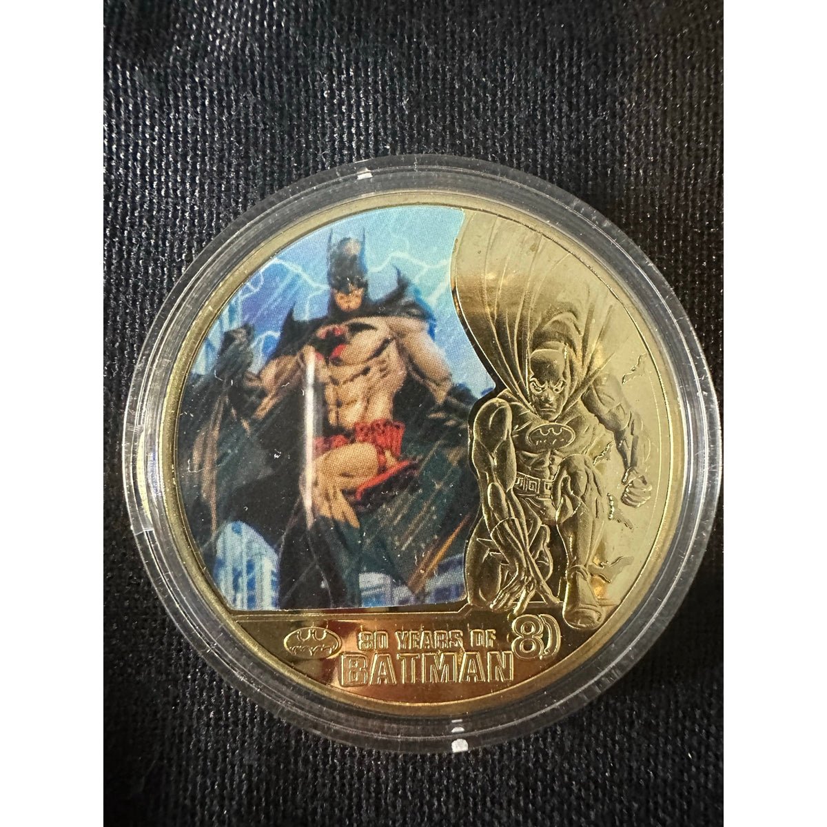 Batman 80 Years Anniversary Gold Colorized Collectible Coin DC Comics