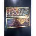 Halloween Horror Grim Reaper 2 Piece Gold Foil Novelty Note Set Collectible
