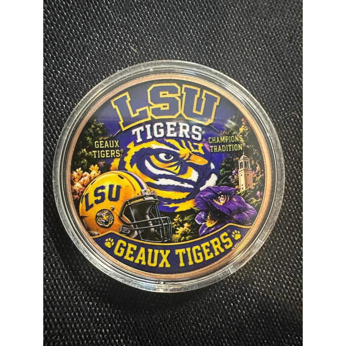 LSU Tigers 1 oz Copper Coin Collectible NCAA Football Louisiana State