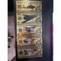 Military Aircraft 5 Piece Gold Foil Novelty Note Set Jets Apache B2
